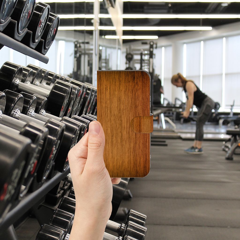 Samsung Galaxy S23 Plus Book Style Case Donker Hout