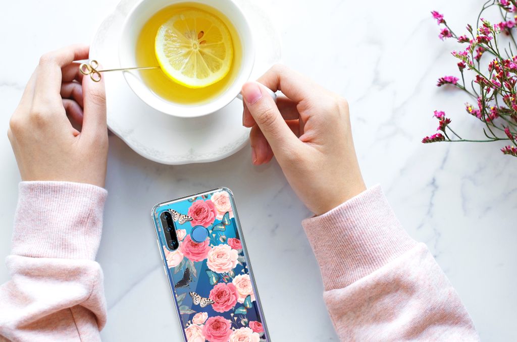 Huawei P30 Lite Case Butterfly Roses