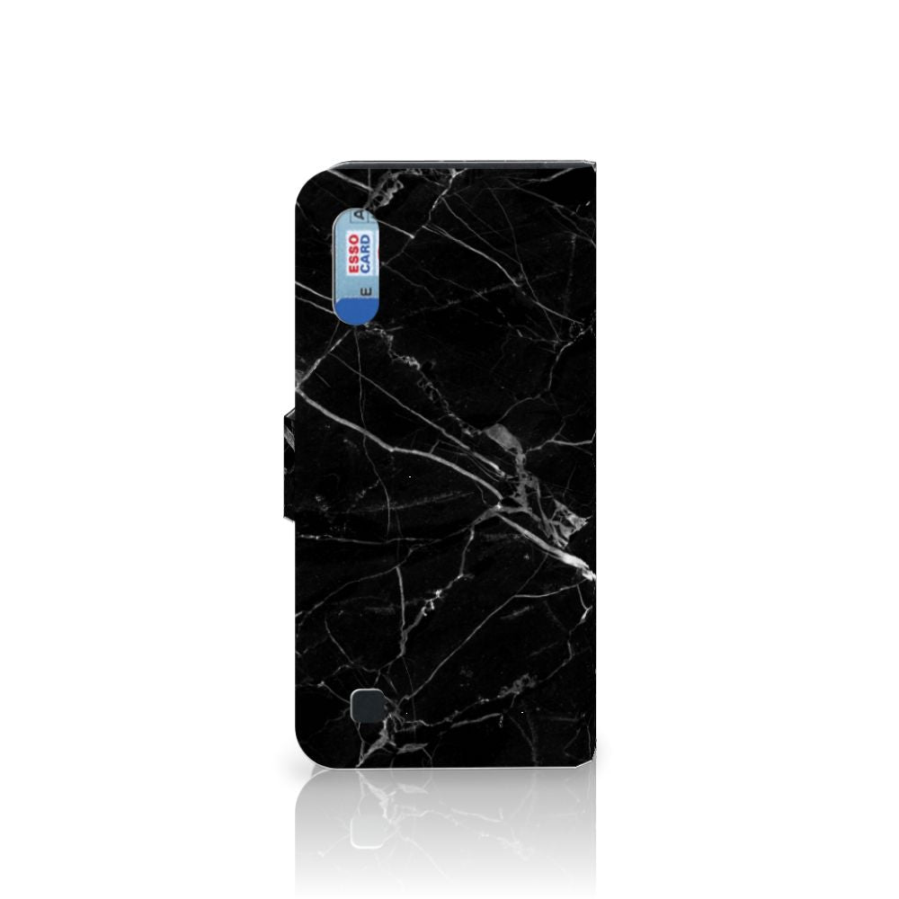 Samsung Galaxy M10 Bookcase Marmer Zwart - Origineel Cadeau Vader
