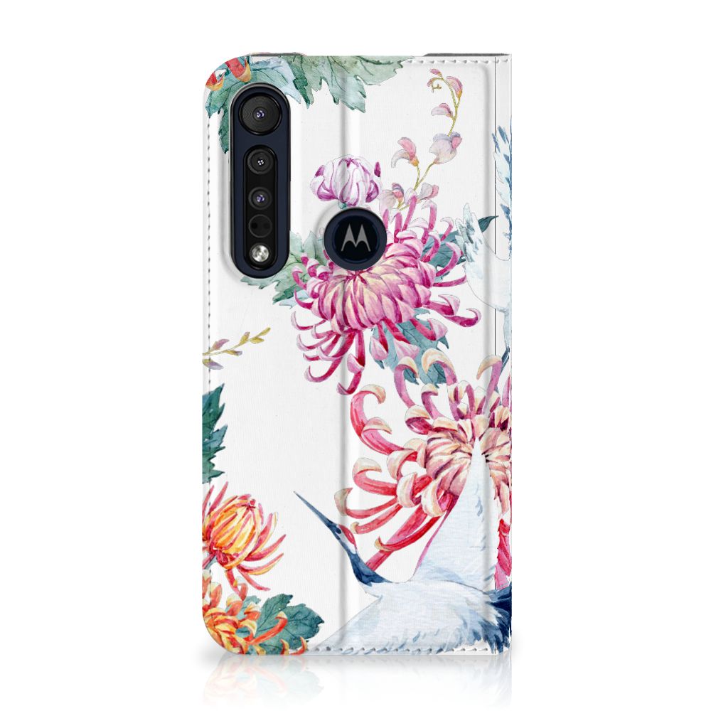 Motorola G8 Plus Hoesje maken Bird Flowers - B2C Telecom