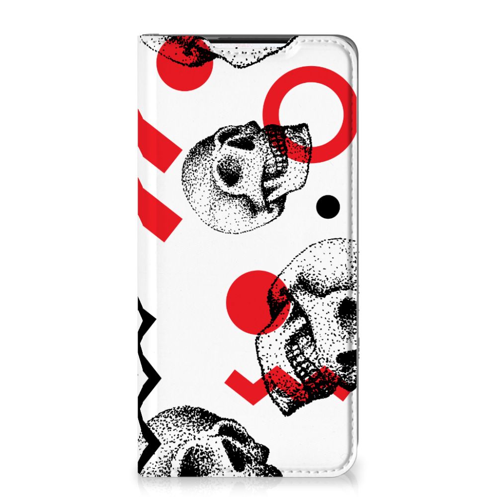 Mobiel BookCase Samsung Galaxy S21 Skull Red - B2C Telecom