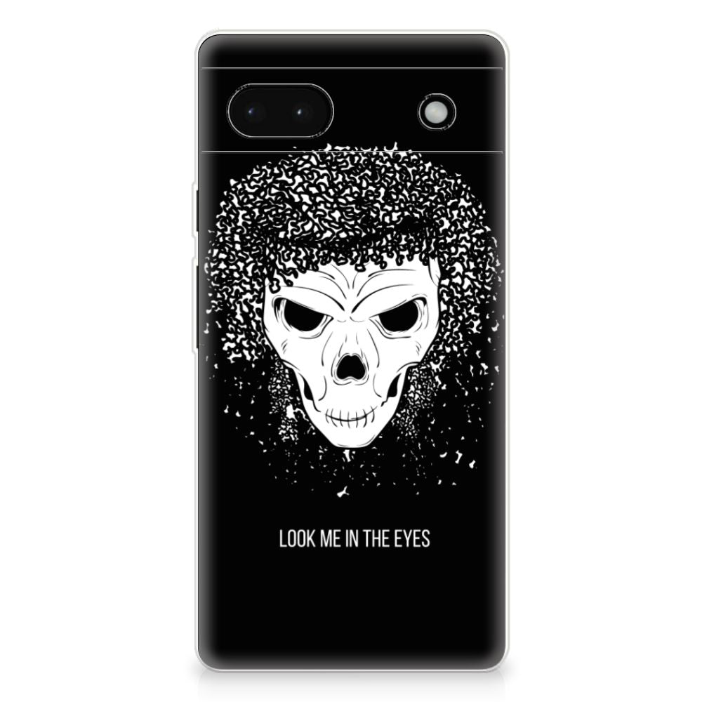 Silicone Back Case Google Pixel 6A Skull Hair B2C Telecom
