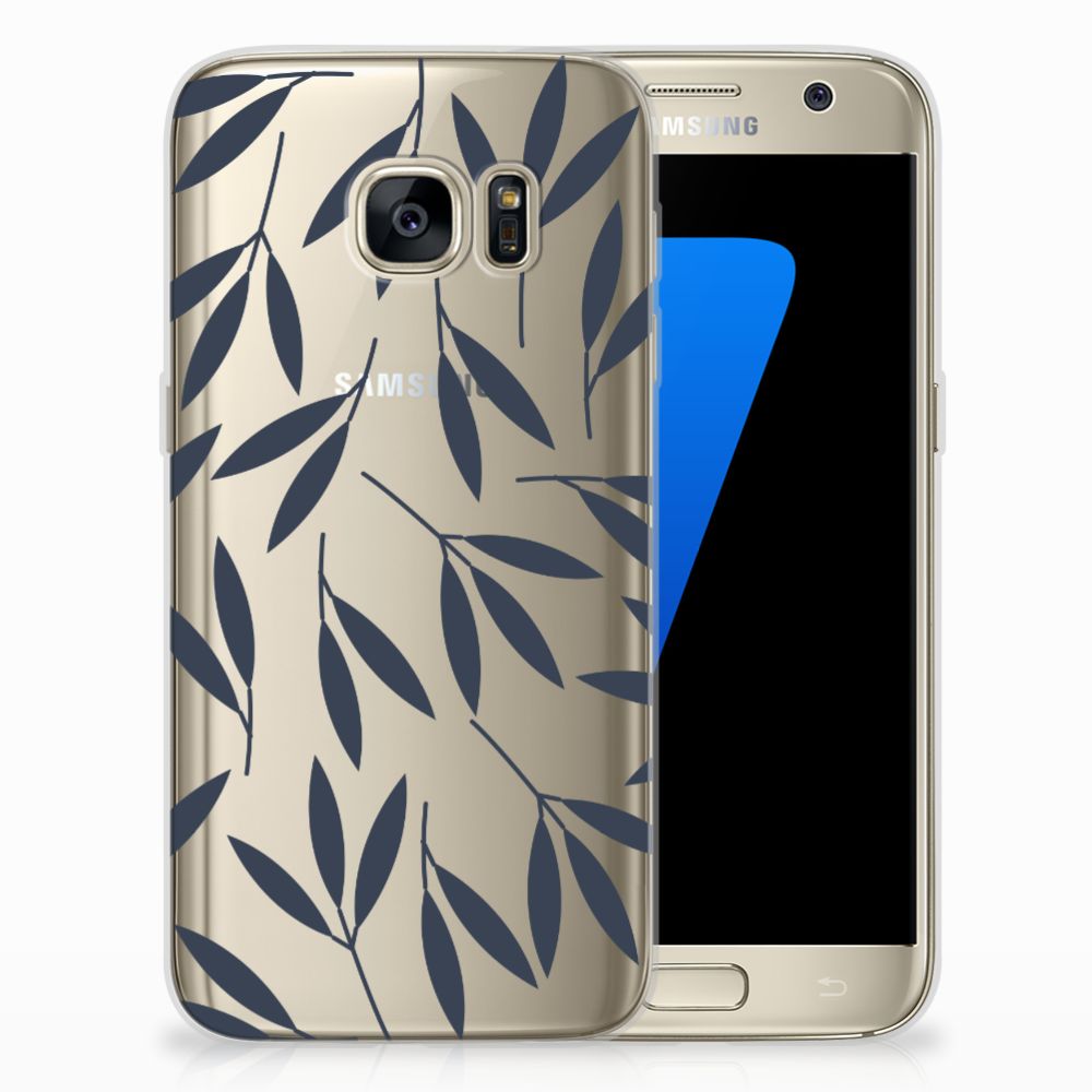 Samsung Galaxy S7 TPU Case Leaves Blue