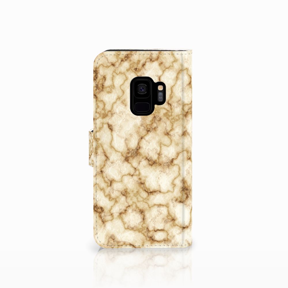 Samsung Galaxy S9 Bookcase Marmer Goud