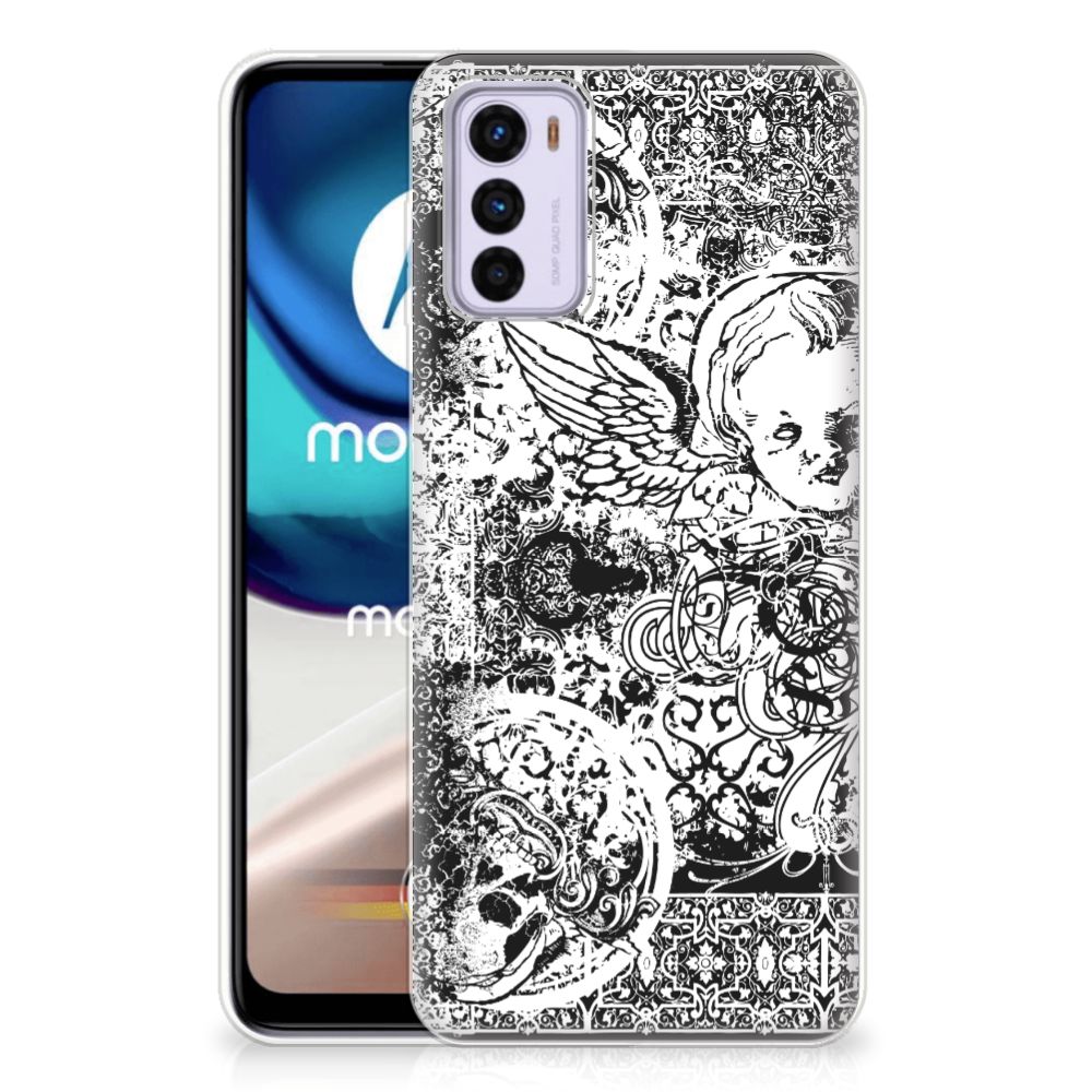Silicone Back Case Motorola Moto G42 Skulls Angel B2C Telecom