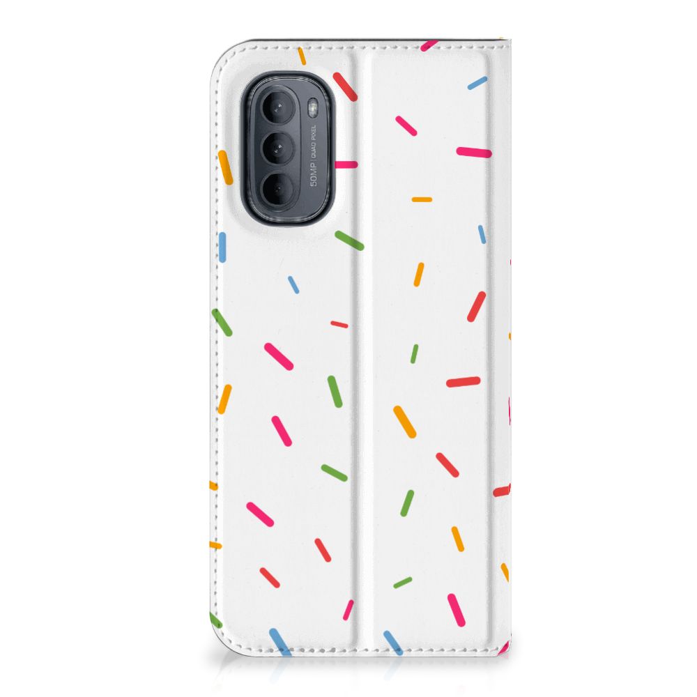 Motorola Moto G31 | G41 Flip Style Cover Donut Roze - B2C Telecom