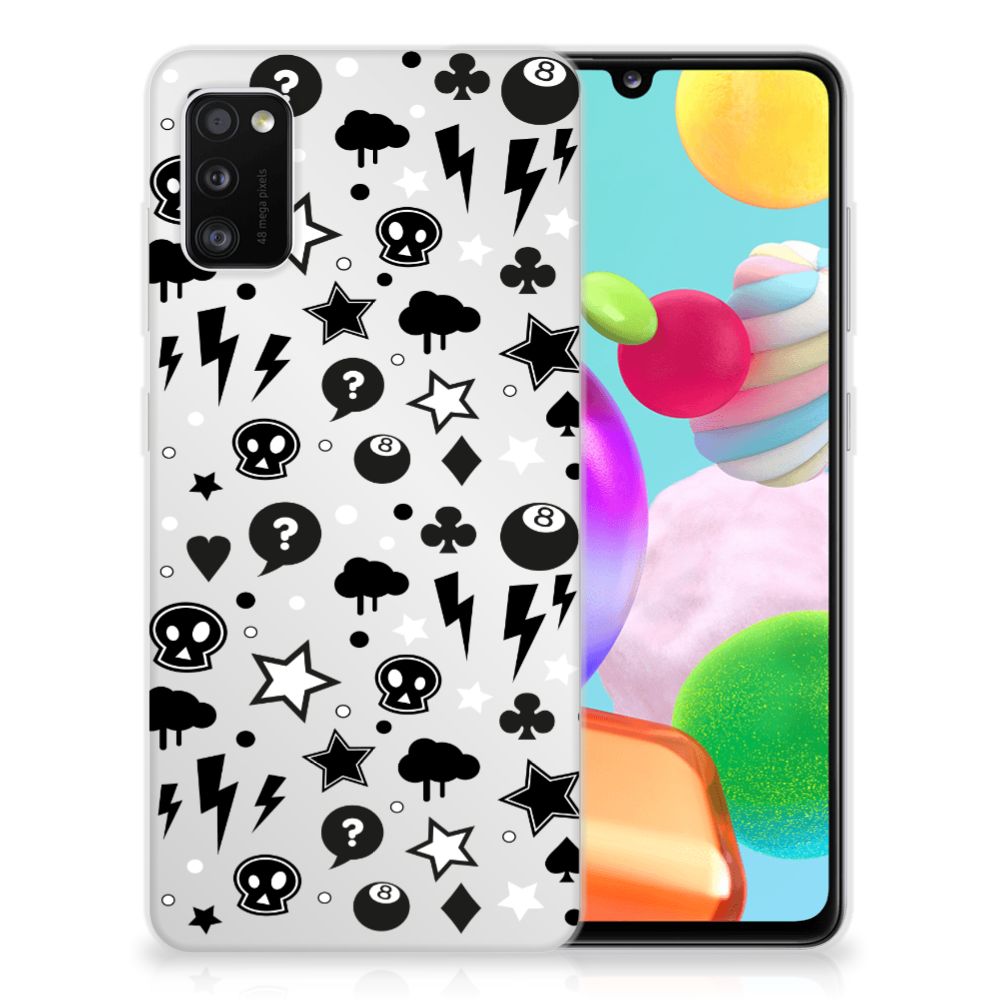 Silicone Back Case Samsung Galaxy A41 Silver Punk