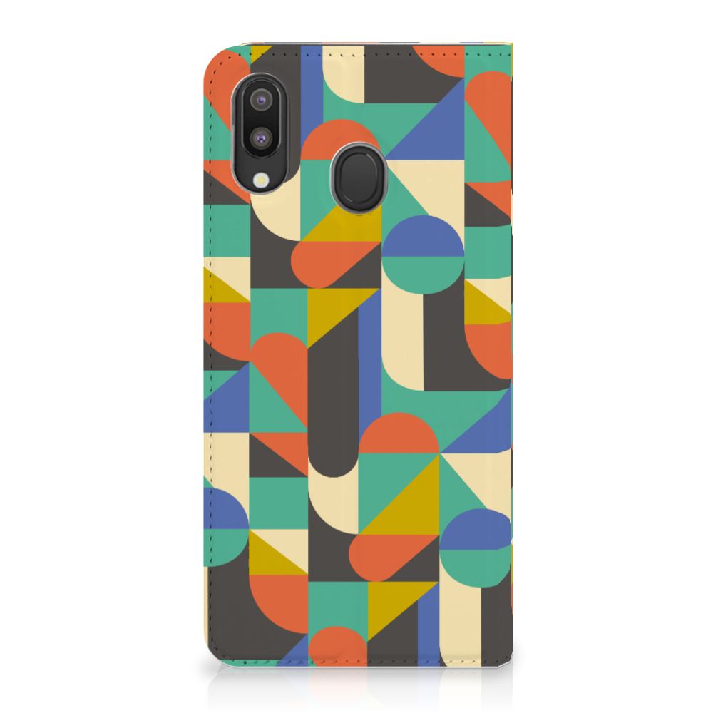 Samsung Galaxy M20 Hoesje met Magneet Funky Retro