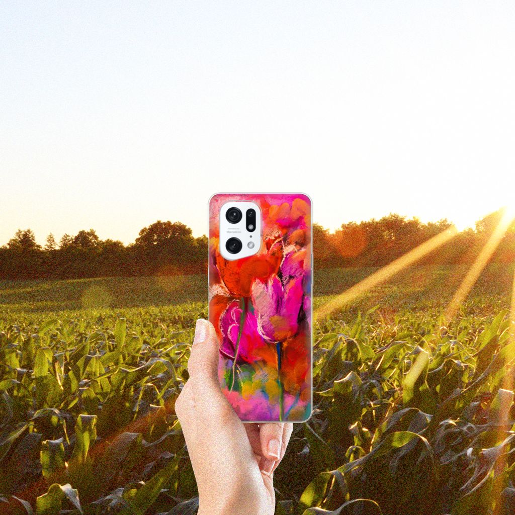 Hoesje maken OPPO Find X5 Pro Tulips B2C Telecom