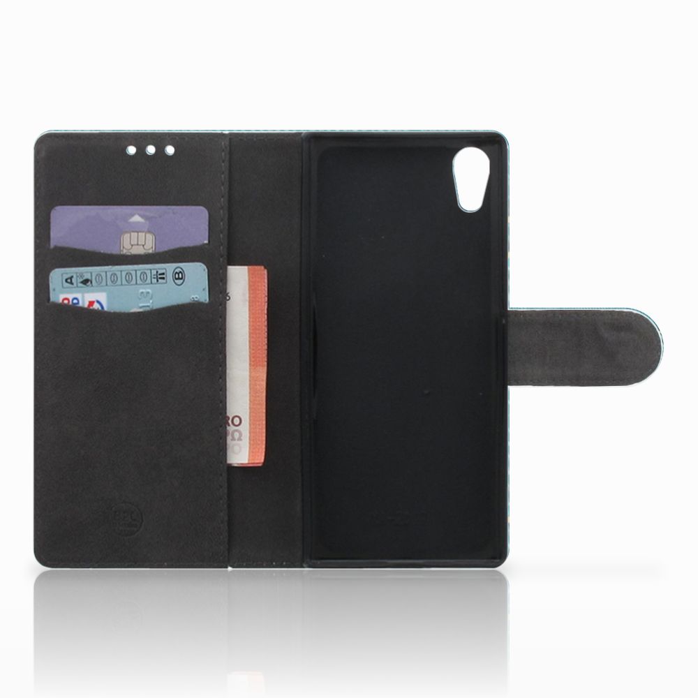 Sony Xperia XA1 Wallet Case met Pasjes Jeans