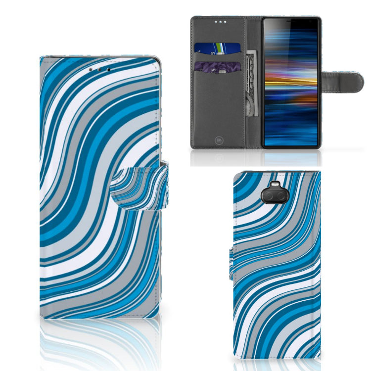 Sony Xperia 10 Telefoon Hoesje Waves Blue