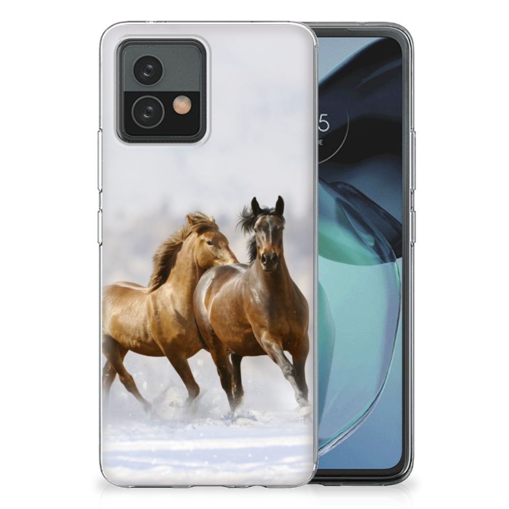 Motorola Moto G72 TPU Hoesje Paarden B2C Telecom
