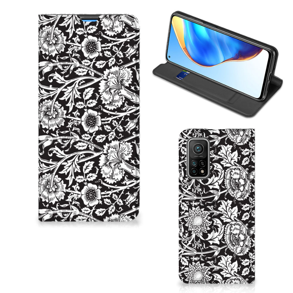 Xiaomi Mi 10T | 10T Pro Smart Cover Black Flowers