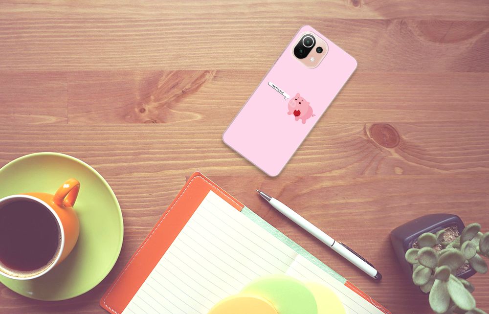 Xiaomi Mi 11 Lite | 11 Lite 5G NE Telefoonhoesje met Naam Pig Mud B2C Telecom