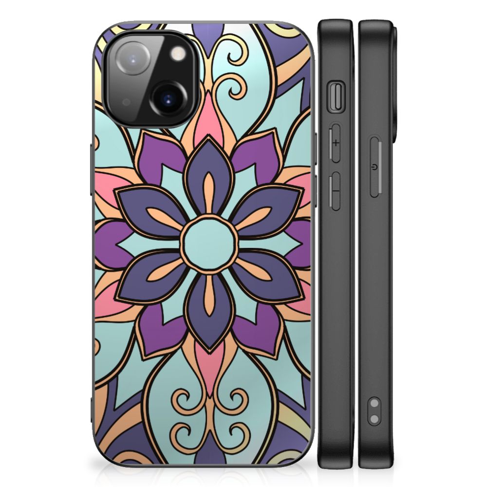 Apple iPhone 13 Bloemen Hoesje Purple Flower B2C Telecom