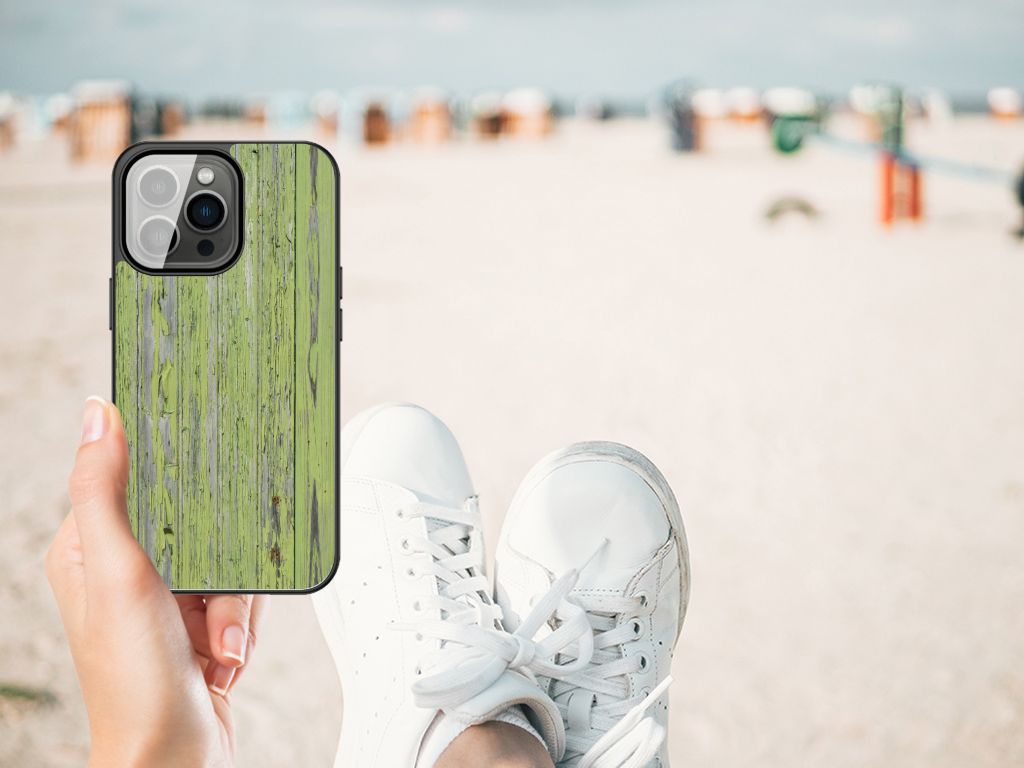 iPhone 13 Pro Max Houten Print Telefoonhoesje Green Wood B2C Telecom