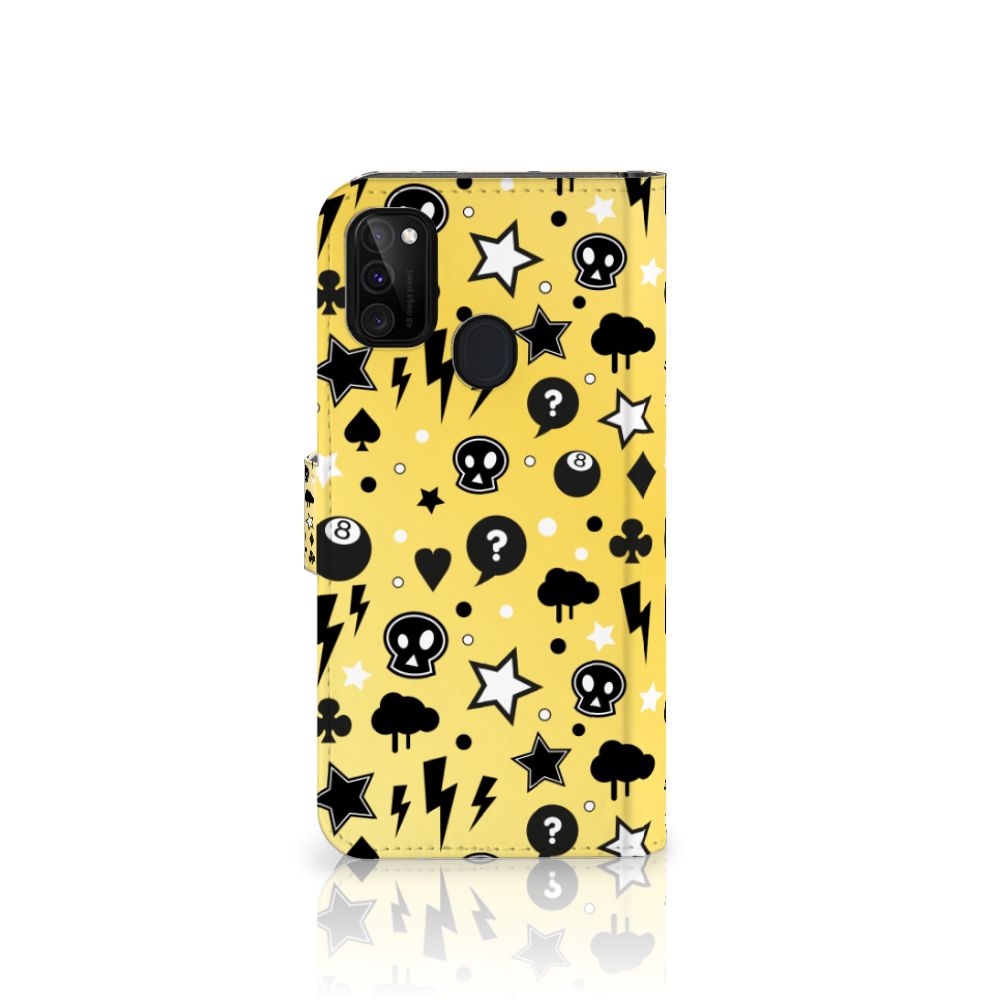 Telefoonhoesje met Naam Samsung Galaxy M21 | M30s Punk Geel