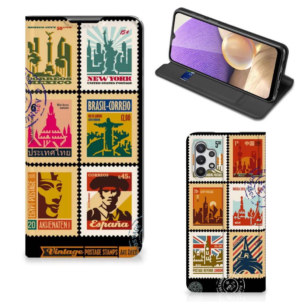 Samsung Galaxy A32 5G Book Cover Postzegels - B2C Telecom