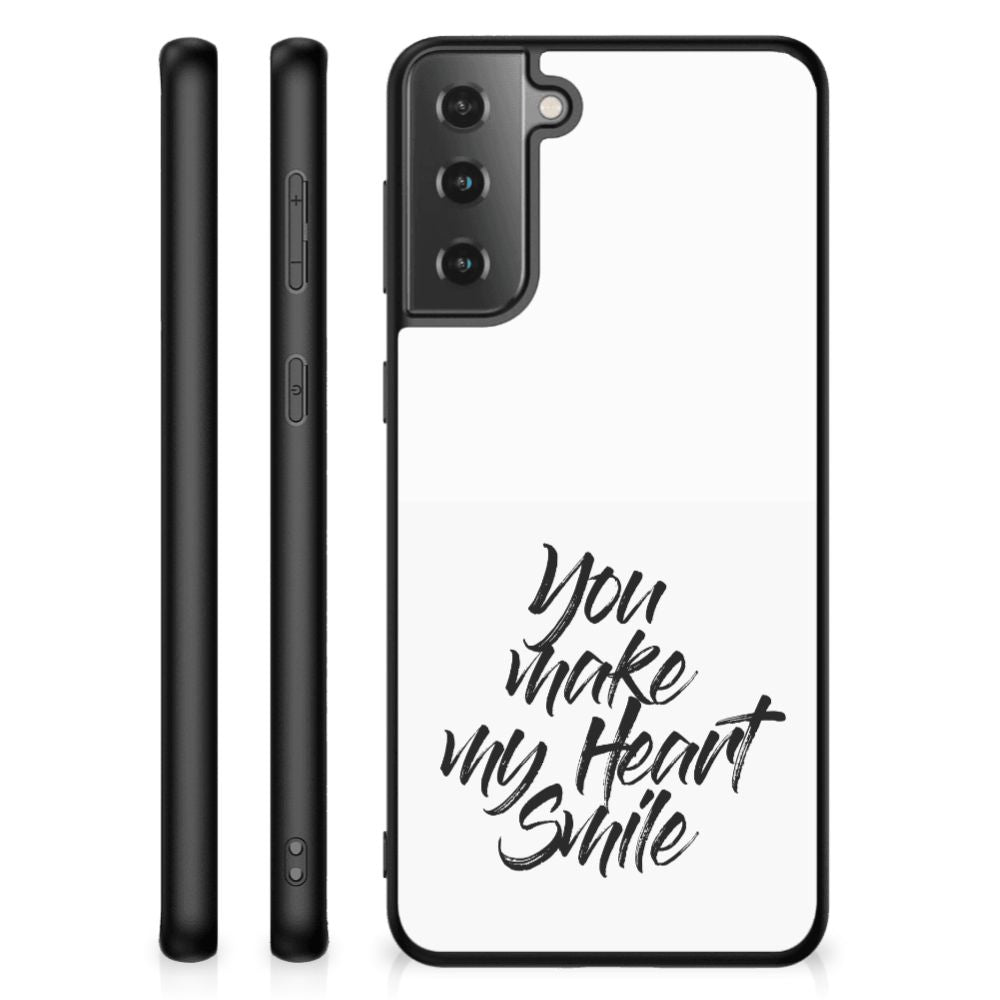 Samsung Galaxy S21 Telefoon Hoesje met tekst Heart Smile