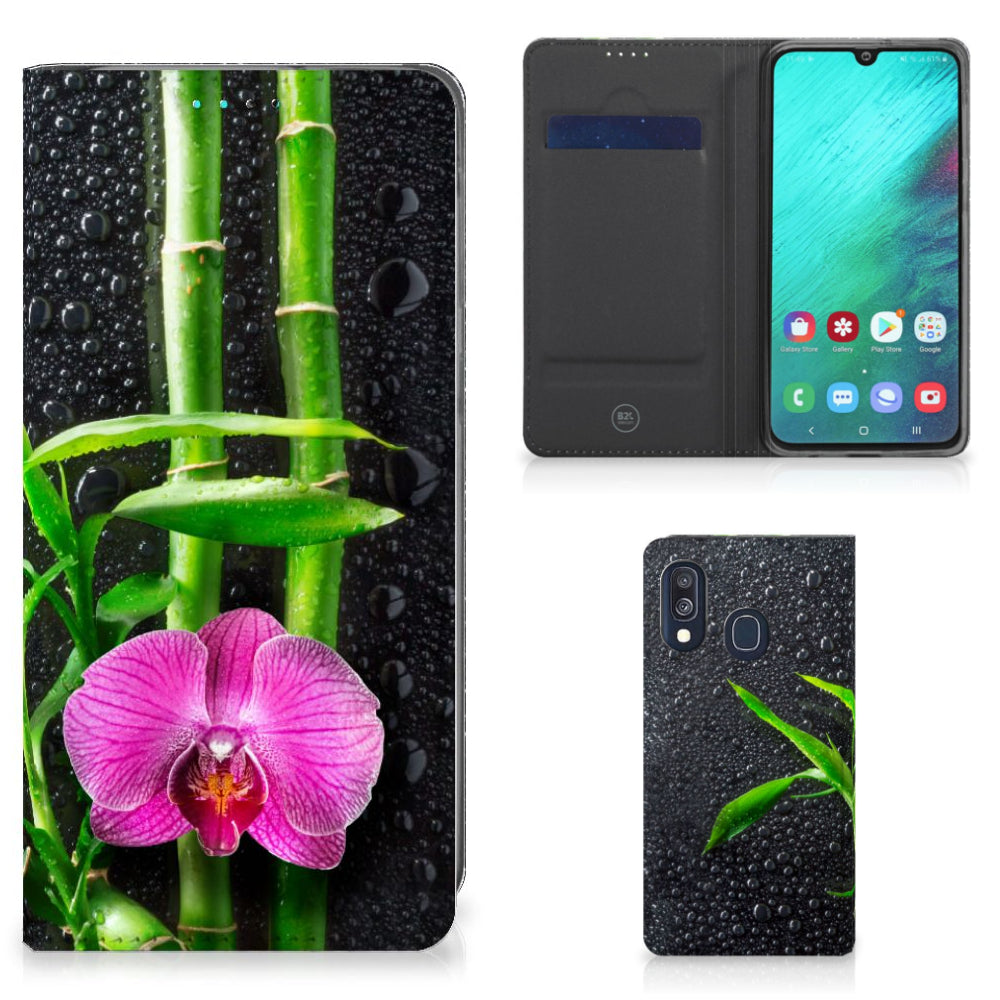 Samsung Galaxy A40 Smart Cover Orchidee