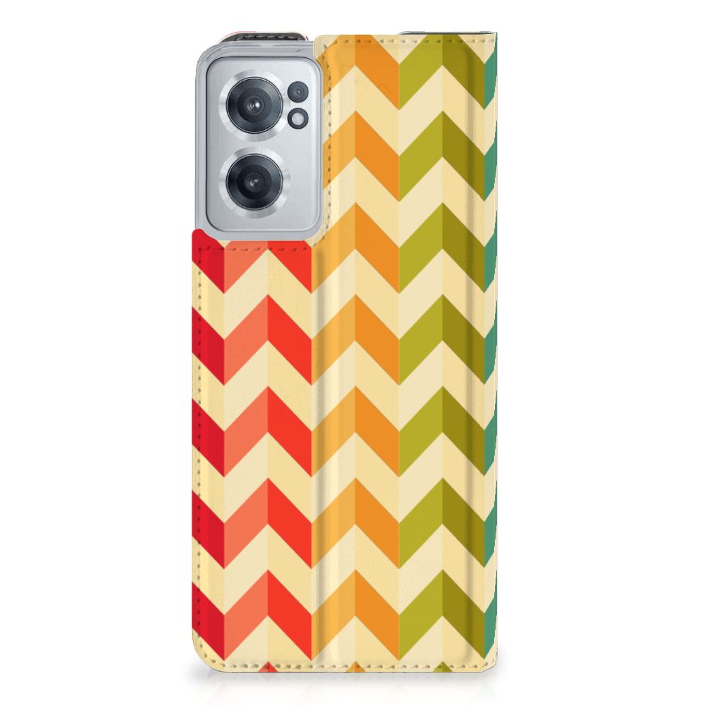 OnePlus Nord CE 2 5G Hoesje met Magneet Zigzag Multi Color - B2C Telecom