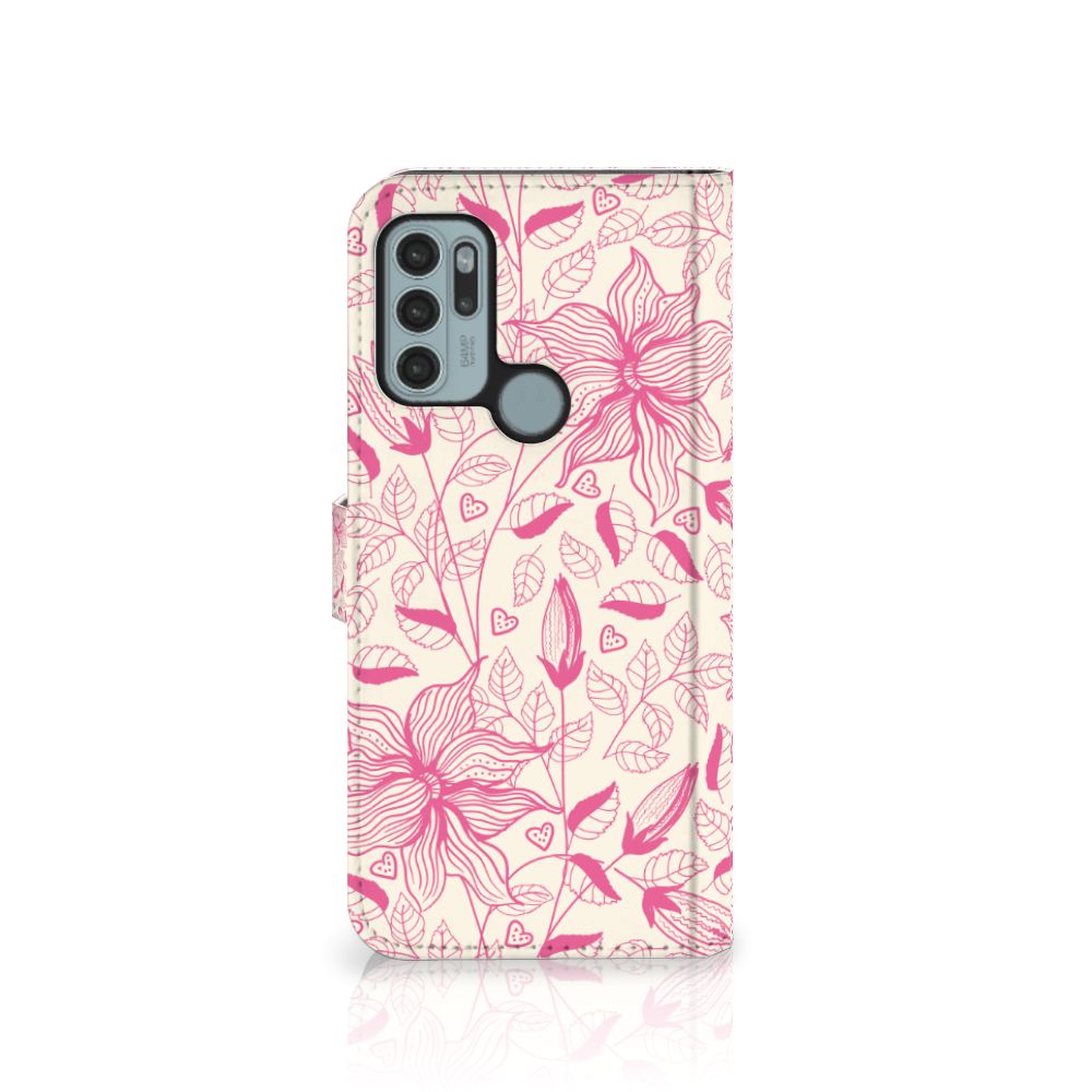 Motorola Moto G60s Hoesje Pink Flowers