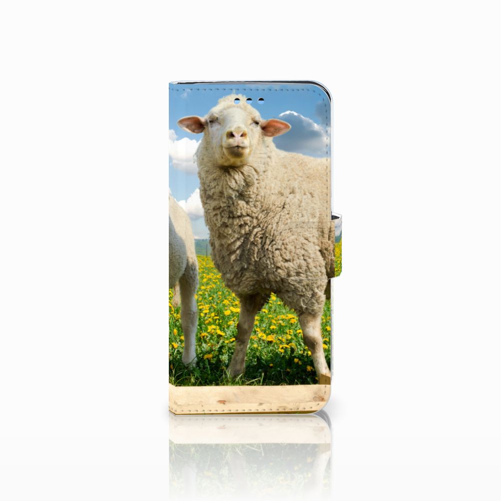 Samsung Galaxy S9 Telefoonhoesje met Pasjes Schaap en Lammetje