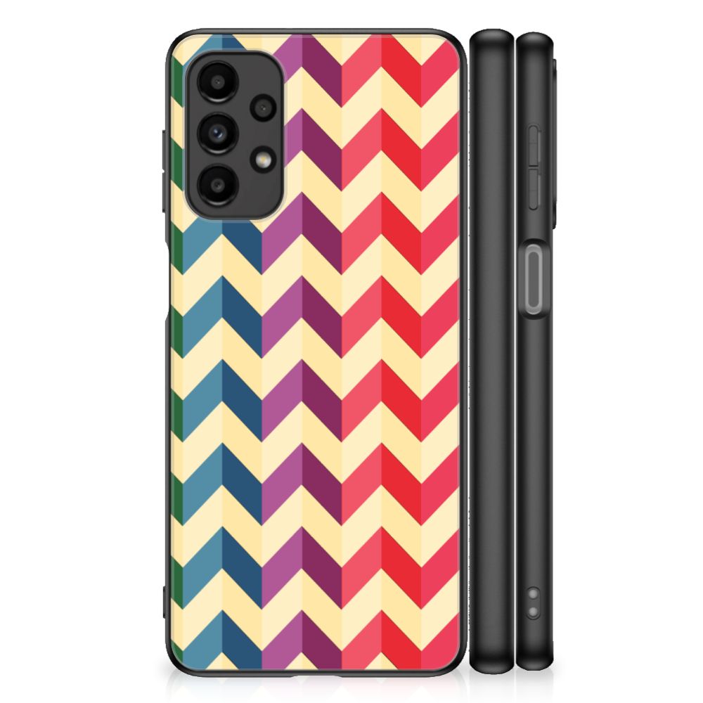 Samsung Galaxy A13 4G Back Case Zigzag Multi Color