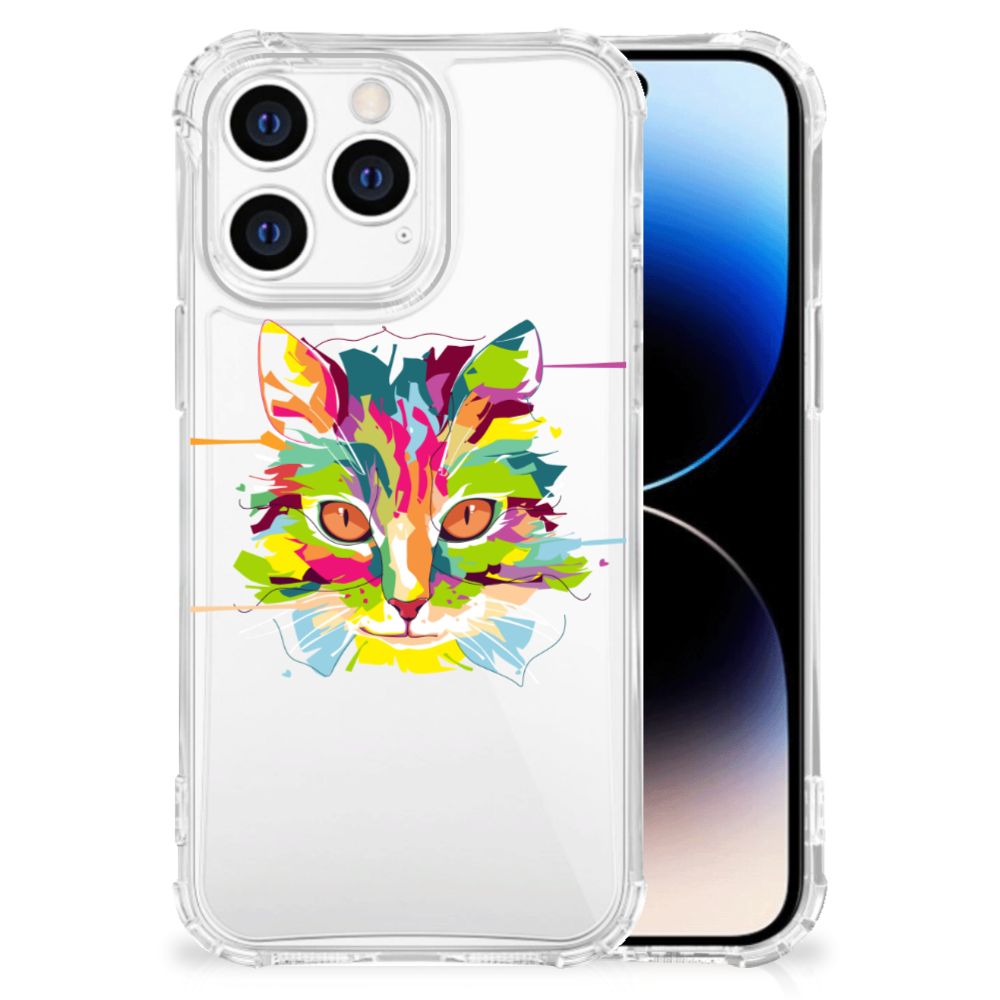 iPhone 14 Pro Stevig Bumper Hoesje Cat Color B2C Telecom