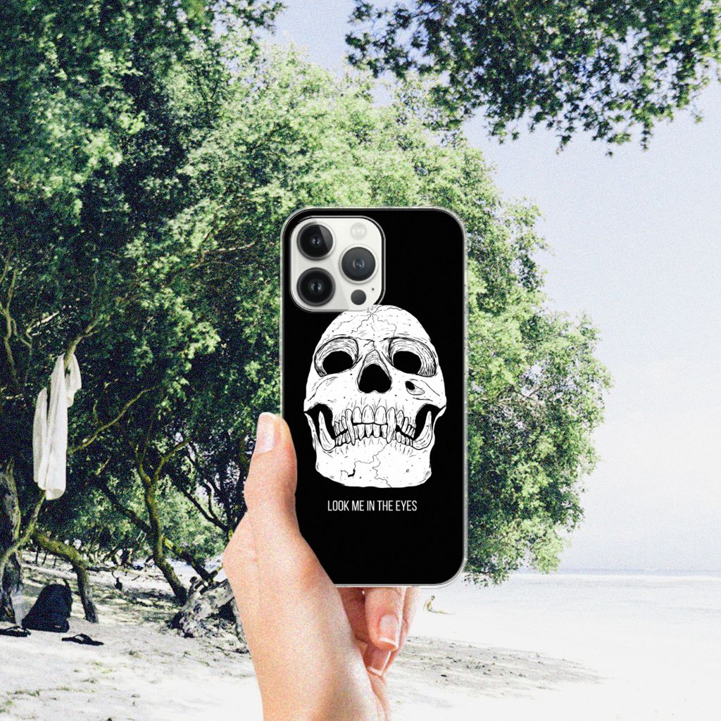 Silicone Back Case iPhone 13 Pro Max Skull Eyes B2C Telecom