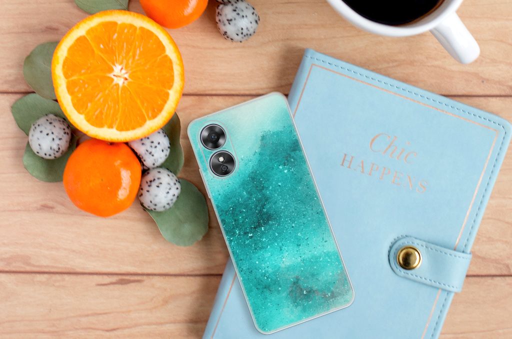 Hoesje maken OPPO A17 Painting Blue B2C Telecom