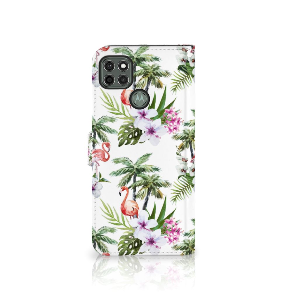 Motorola Moto G9 Power Telefoonhoesje met Pasjes Flamingo Palms