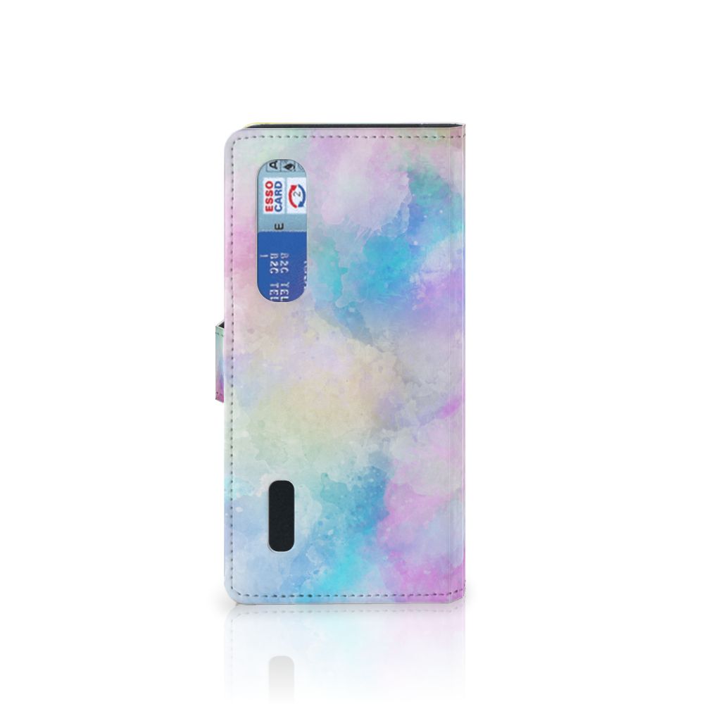 Hoesje OPPO Find X2 Pro Watercolor Light met pastelkleuren en pasjeshouder