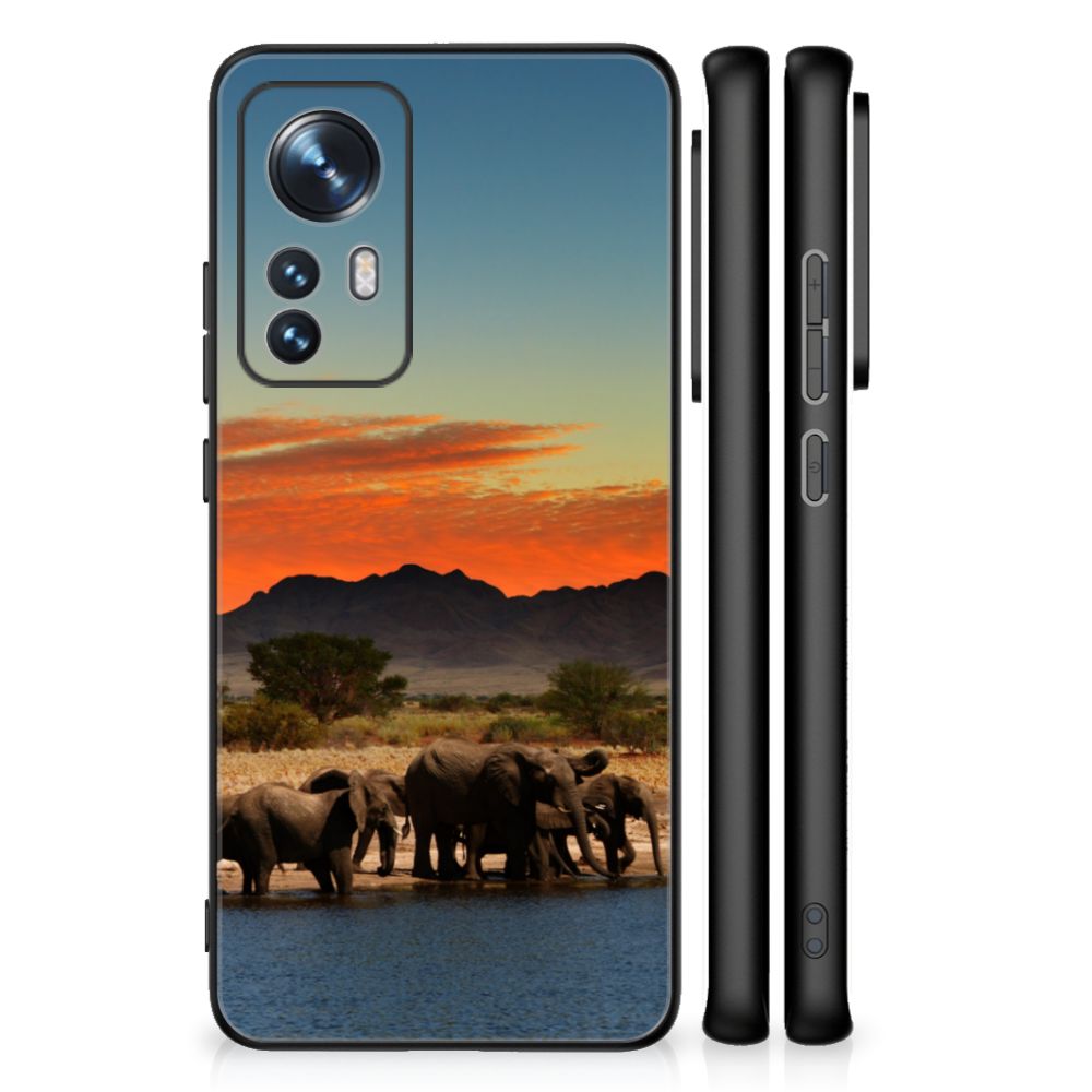 Xiaomi 12 | 12X Dierenprint Telefoonhoesje Olifanten