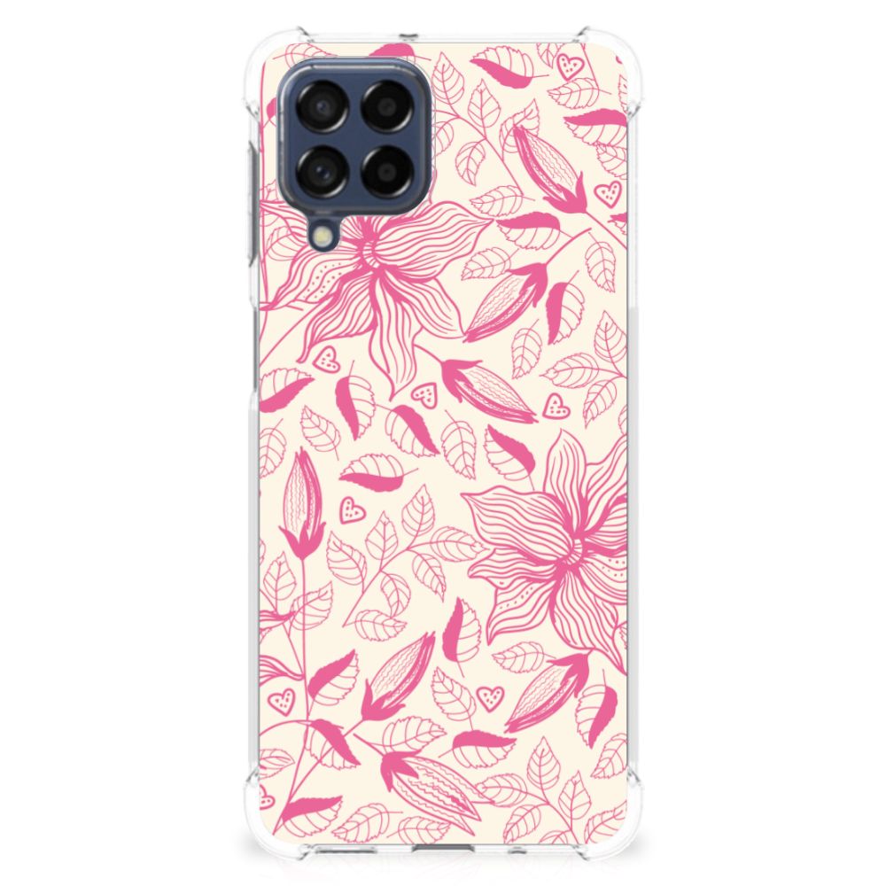 Samsung Galaxy M53 Case Pink Flowers