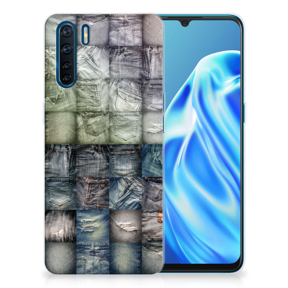 Silicone Back Cover OPPO A91 Spijkerbroeken B2C Telecom