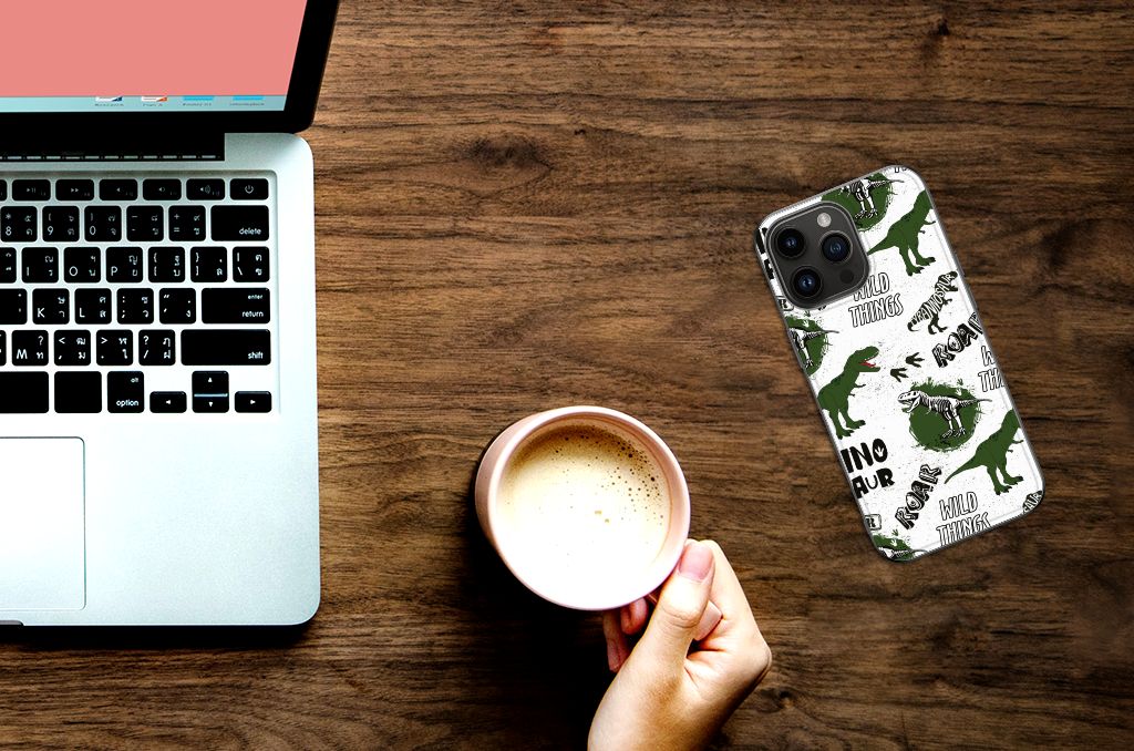 Dierenprint Telefoonhoesje voor iPhone 15 Pro Max Dinosaurus B2C Telecom