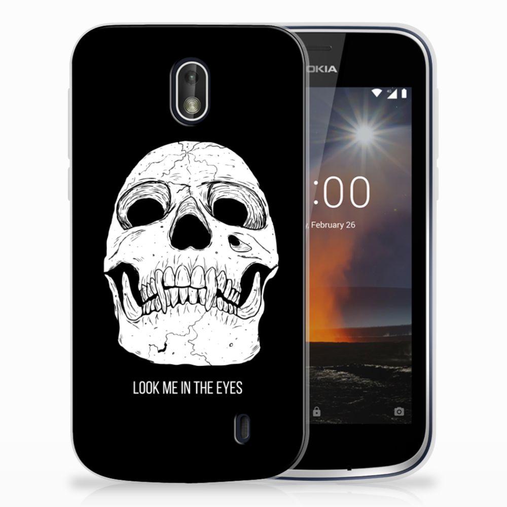 Silicone Back Case Nokia 1 Skull Eyes