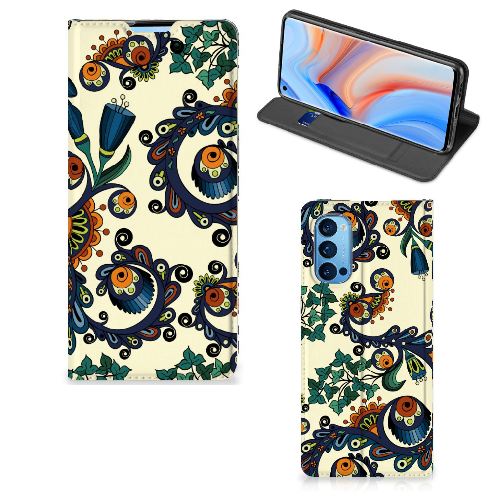 Telefoon Hoesje OPPO Reno4 Pro 5G Barok Flower - B2C Telecom