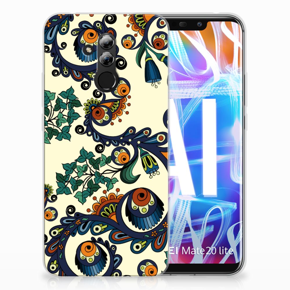 Siliconen Hoesje Huawei Mate 20 Lite Barok Flower