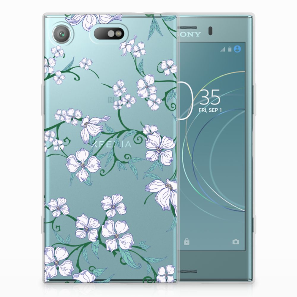 Sony Xperia XZ1 Compact Uniek TPU Case Blossom White