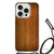 iPhone 15 Pro Stevig Telefoonhoesje Donker Hout