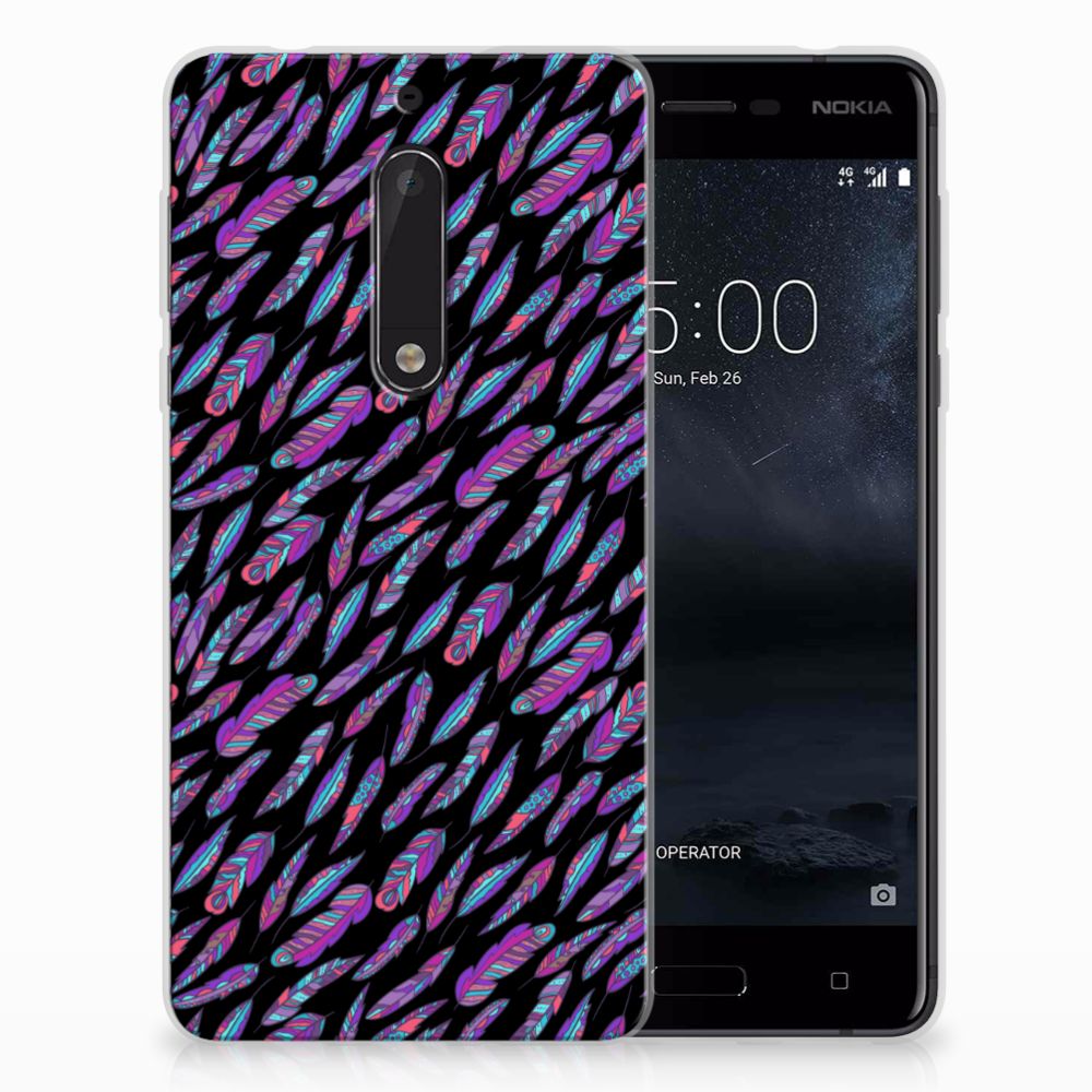 Nokia 5 TPU bumper Feathers Color