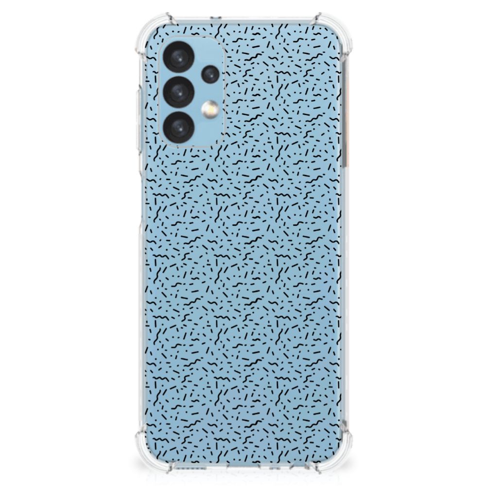 Samsung Galaxy A13 (4G) Doorzichtige Silicone Hoesje Stripes Dots B2C Telecom