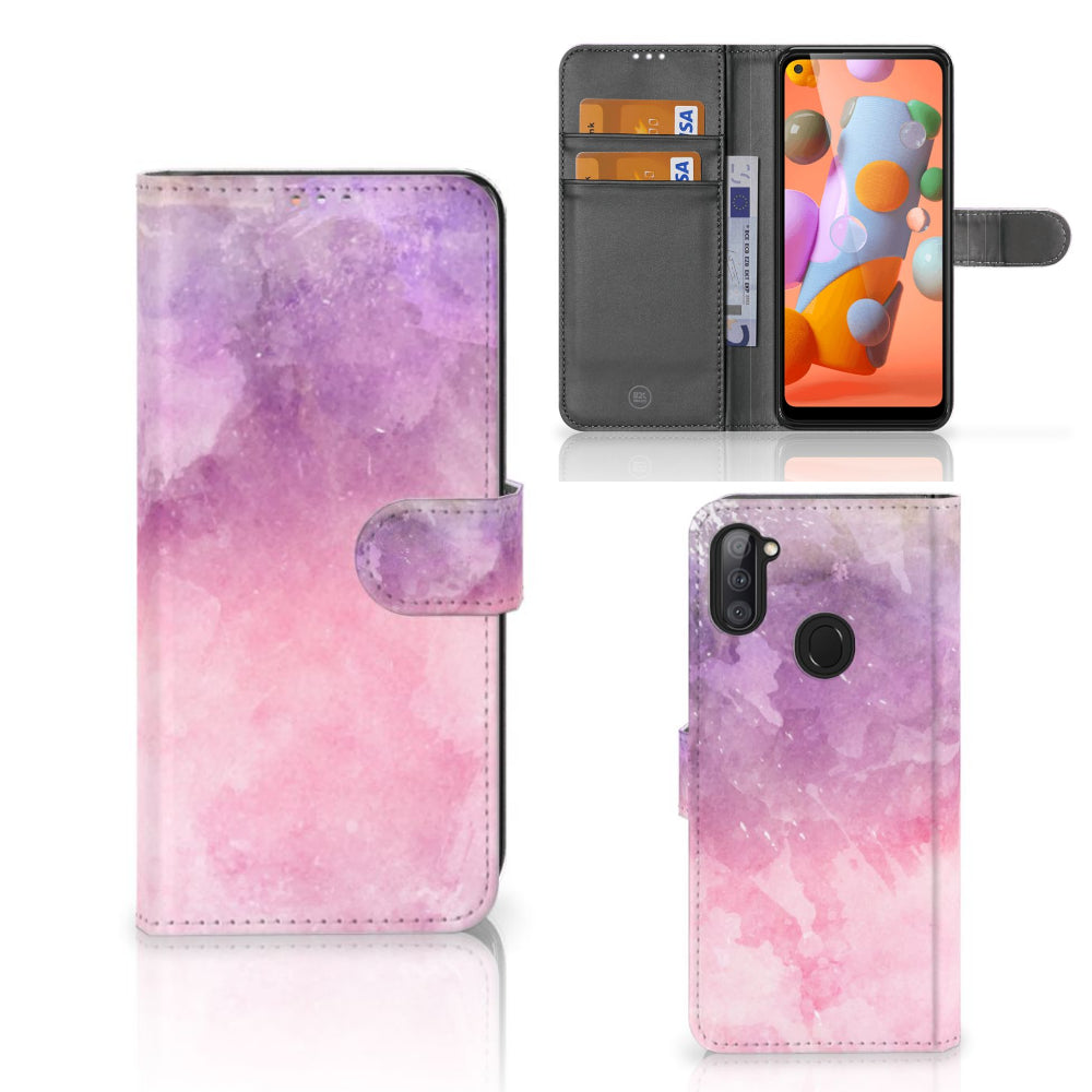 Hoesje Samsung Galaxy M11 | A11 Pink Purple Paint