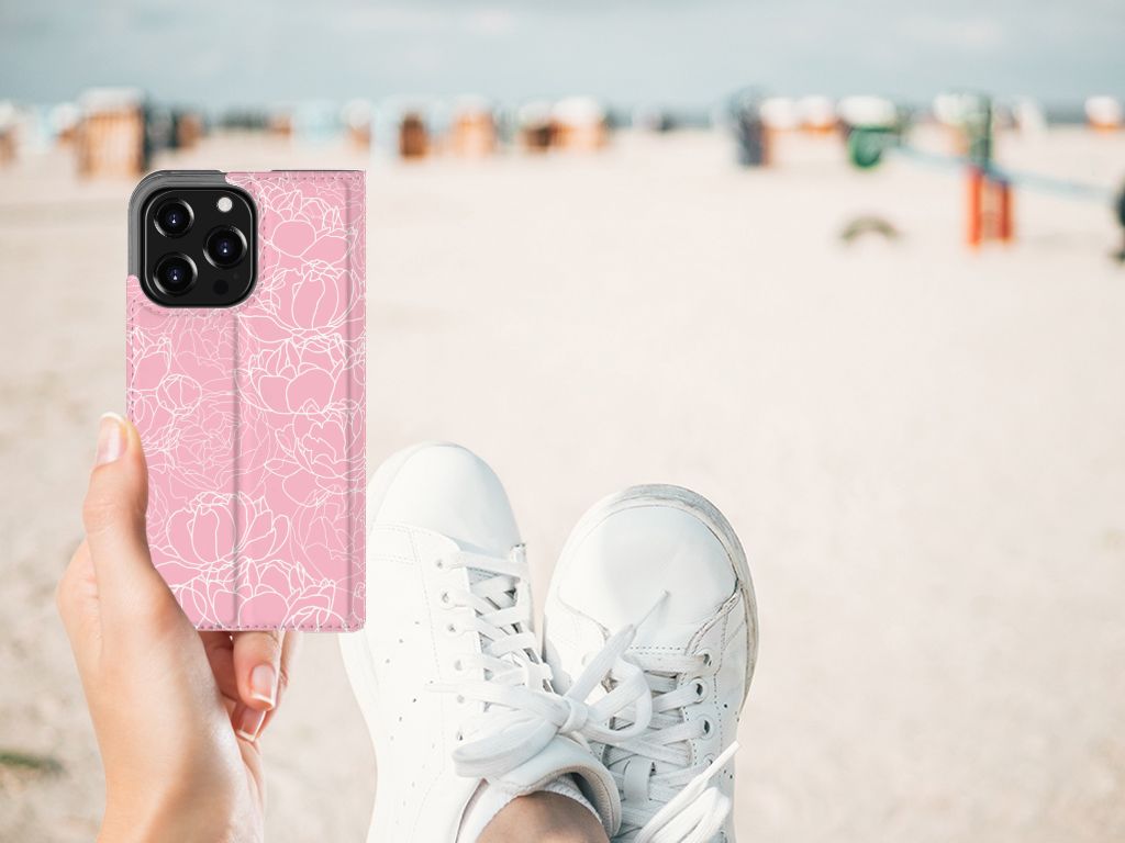 iPhone 13 Pro Smart Cover White Flowers - B2C Telecom