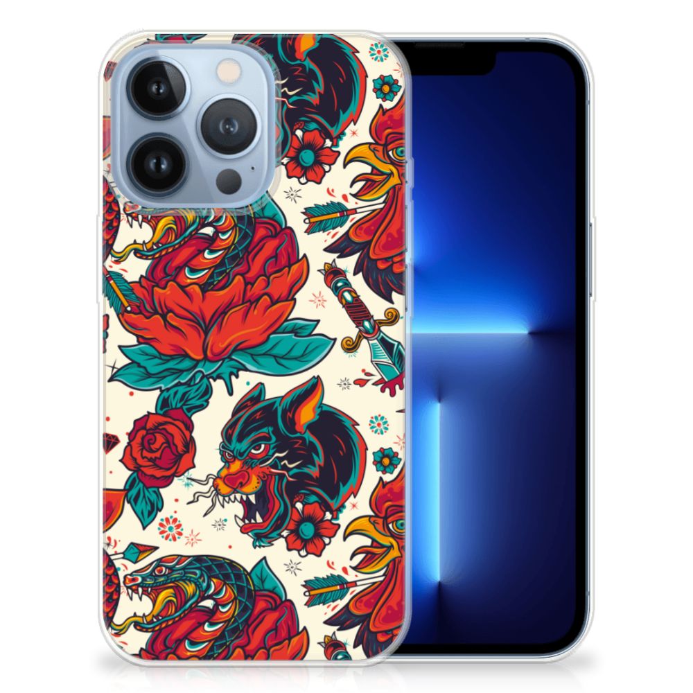 Siliconen Hoesje met foto voor Apple iPhone 13 Pro Old Skool B2C Telecom