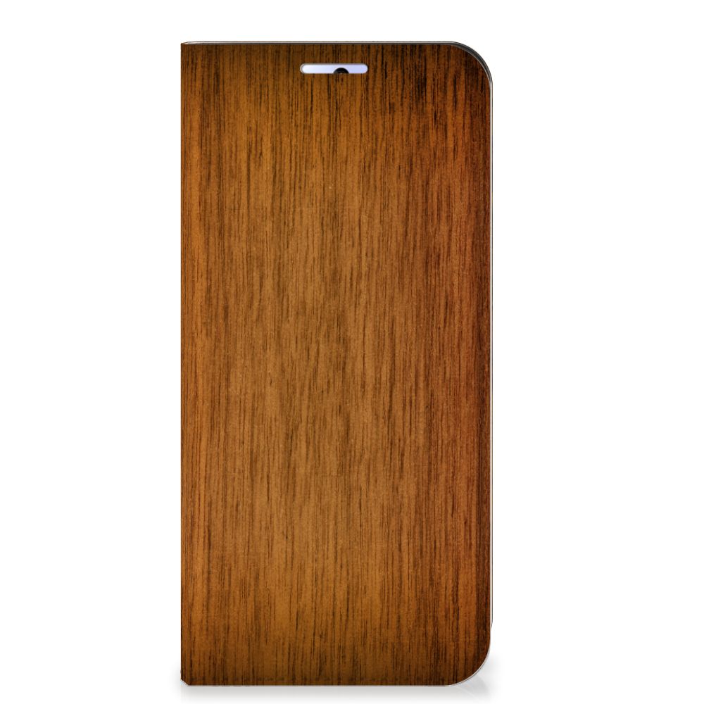 Motorola Moto G31 | G41 Book Wallet Case Donker Hout - B2C Telecom