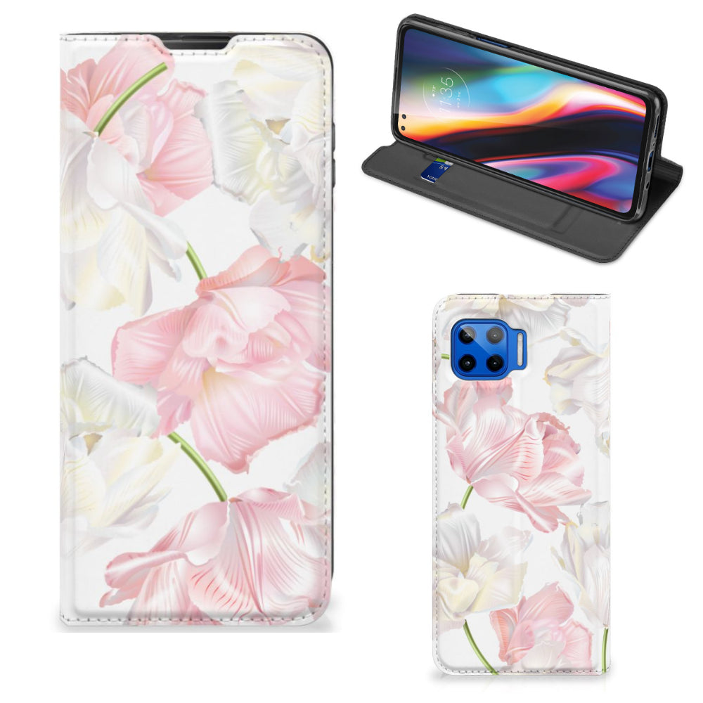 Motorola Moto G 5G Plus Smart Cover Lovely Flowers