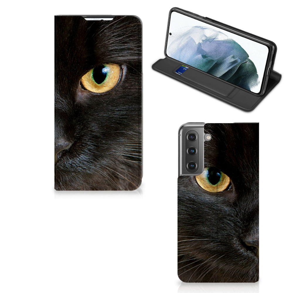 Samsung Galaxy S21 FE Hoesje maken Zwarte Kat